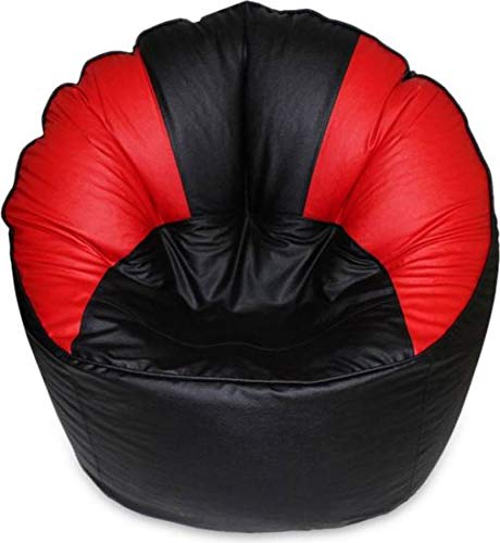 Image of XXXL Muddha Bean Bag Without Beans (Black and Red)