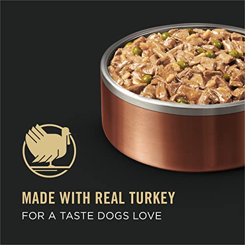 Purina Pro Plan High Protein Dog Food Gravy, Shredded Turkey, Peas and Brown Rice Entree – 5.5 oz. Can Purina Pro Plan High Protein Dog Food Gravy, Shredded Turkey, Peas and Brown Rice Entree – 5.5 oz. Can
