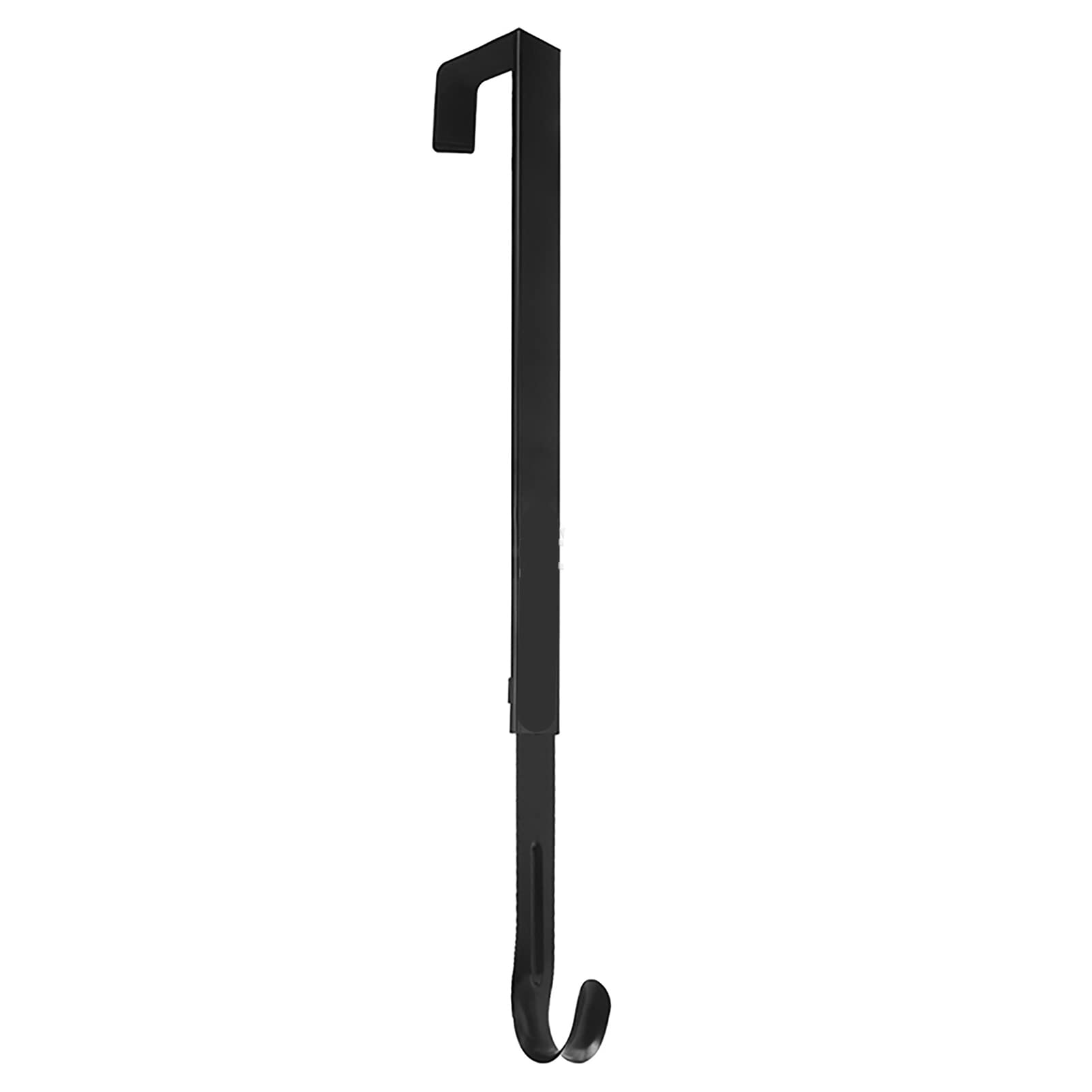 Gavigain Wreath Hanger, Adjustable Wreath Hanger for Front Door, Retractable Over Door Hook for Front Door Décor Inside Outside, Over Door Hooks for Hanging Wreaths, Organizer Home Décor(Black)
