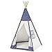 Produktbild Howa Tipi Zelt Sterne weiß / blau incl. Bodenmatte, 185 hoch