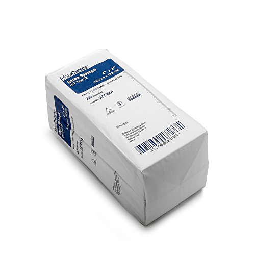 MediChoice Gasas Esponja, 8 Pliegues, USP Tipo VII, No Estéril, 4x4 Pulgadas, Blanco, 1314GZ74501 (Caja de 4000) miniatura 3