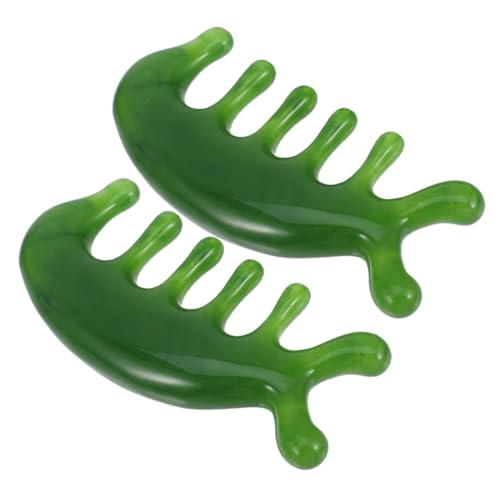 HOMOCONO 2Pcs Relaxation Wide Tooth Scalp Comb Portable Acupoint Hair Massager for Scalp Neck Shoulders Smooth Durable Design for Hair Care Relaxation