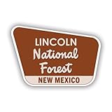 Lincoln National Forest New Mexico nm - Color Sticker - Decal - Diecut - New Mexico nm Explore Hike Hiking Travel Camp Camping - 2' x 1.31'