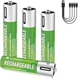 単四電池 充電式 4個セット1.5v 高容量 500mAh 750mWh