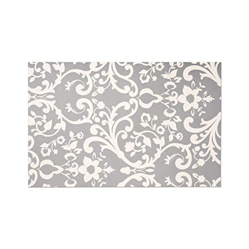 Paper Placemats Disposable For Dining Table - Gray Damask Square Party Placemats 30 Sheets Per Pad Made In Usa #TOP1