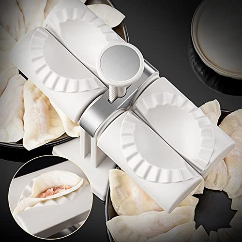 Foviza Dumpling Maker Household Double Head Automatic Dumpling Maker Ravioli Press Mold Kitchen Gadget Empanada Press Tool Dumpling Making Tool #TOP5