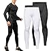 Valcatch 3 Pack Men’s Running Leggings Compression Pants Tights Sports Baselayer Athletic Workout Activewear