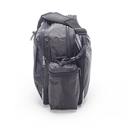 Hopkins Medical Products Original Home Health Shoulder Bag, 70D Waterproof Nylon, Fold-Down Compartment for Easy Access, Adjustable Straps, 14x11x7 inch, Black3