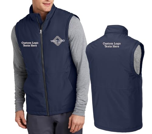 INK STITCH Men Jst57 Custom Embroidery Add Logo Texts Insulated Waterproof Vests