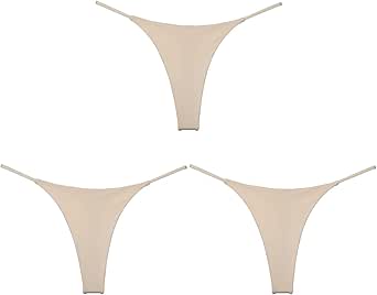 Amazon.com: BY.ECG Women's Cotton Thong Double-Layer Sexy G-String Nude