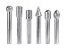 SE Diamond Burrs, 1/2" Heads x 1/4" Shank (6 pc)