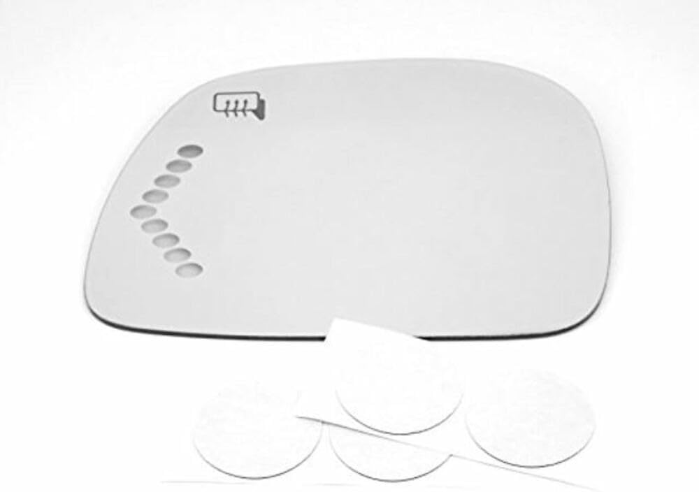 01-05 FD Excursion Heated with Signal Left Driver Mirror Glass W/o Backing Plate, Comes with Adhesive, USA
