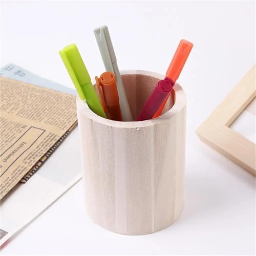 Boîte à crayons en bois compartimentée pour pinceaux et papeterie