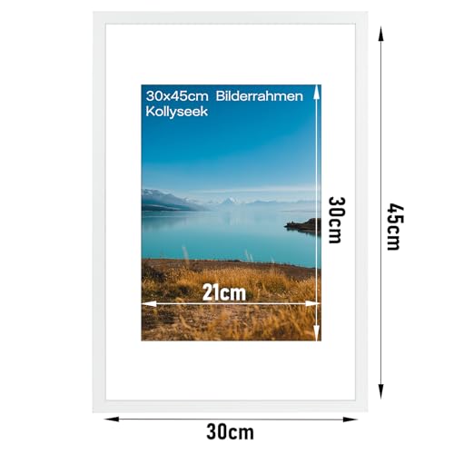 kollyseek Picture Frame 30 x 45 cm Made of MDF and Acrylic Glass Black Wood - Image 2