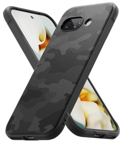 Image of Ringke Onyx Compatible with Google Pixel 9a Case Cover Rugged Flexible Durable Anti-Slip TPU Protection Shockproof Pixel 9a Back Cover - Camo Black