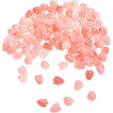 COHEALI 100 Unidades Cuentas para Joyería Forma de Flor de Jazmín en Plástico Rosa, Resistentes al Desgaste y Fáciles de Usar para Hacer Collares y Pulseras de Estilo Natural y Romántico