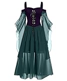 Hergestellt aus hochwertigem Material und exquisite Verarbeitung, ist Damen Mittelalter Kleid super weich, atmungsaktiv und bequem, um Ihnen eine hervorragende Trageerfahrung zu bieten.