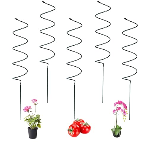 15.75″ Spiral Tomato Plant Stake, Small Spiral Plant Support, Garden Twist Stick for Climbing Plants, Indoor/Outdoor Plant and Rose