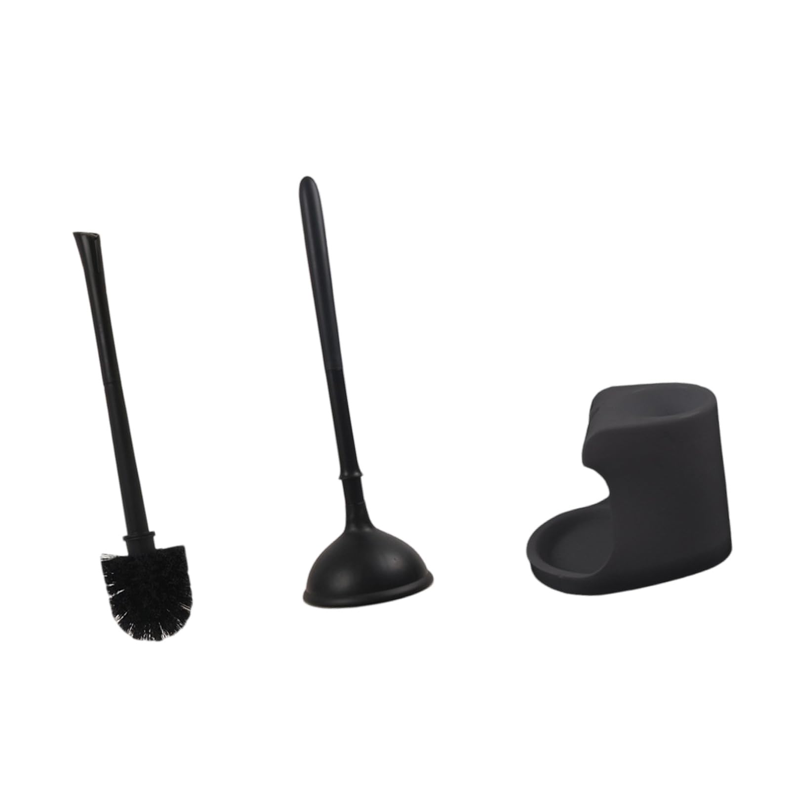 Elnwnnkc Black Sturdy Toilet Cleaning Set With Comfortable Grip Handle And Storage Base Nonslip Toilet Cleaner