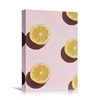 Canvas Wall Art Orange Pattern Chic Citrus Colorful Fruit Kitchen Multicolor Photography - 12x18 inches