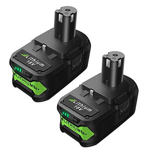 2 Pack 18V 6.0Ah P102 Lithium Battery Compatible with Ryobi 18 Volt Batteries P103 P104 P105 P107 P108 P109 P190 P100 18V Cordless Power Tools