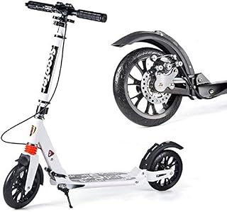 ZXYSMM Scooter H-Kick Portable Adult Kick with Disc Brake - Foldable Commuter, Birthday Gifts for Women/Men/Teens/Kids, Non-Electric, up to 150Kg,White