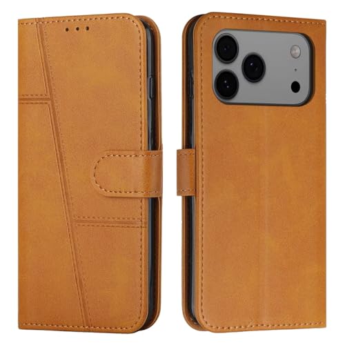 Coque arrière iPhone 17 Air jaune à rabat magnétique fonctionnel