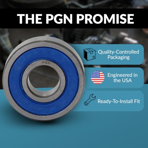 PGN (4 Pack) 6304-2RS Bearing - Lubricated Chrome Steel Sealed Ball Bearing - 20x52x15mm Bearings with Rubber Seal & High RPM Support by PGN Bearings - Image 5