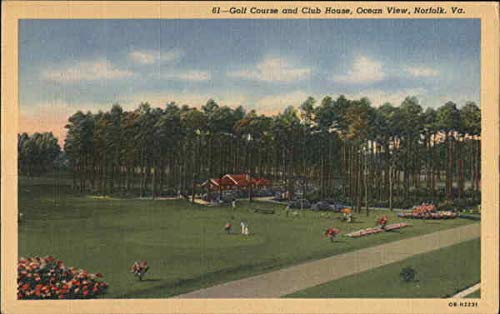 Golf Course & Club House, Ocean View Norfolk VA Postcard