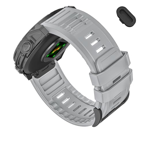 Image of 26mm Quickfit Silicone Watch Bands Compatible with Garmin Fenix 8 Pro /quatix 8 51mm /Fenix 7X /7X Pro /6X /6X Pro /5X /5X Plus /3 HR /Enduro 3 2 /Descent Mk3i 51mm /Mk2i /Tactix 8 /7 pro /epix Pro 51MM