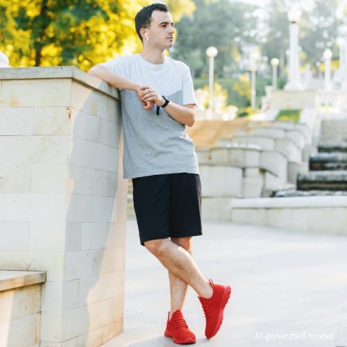 Image of Mens Lightweight Running Shoes Slip On Walking Tennis Gym Sneakers