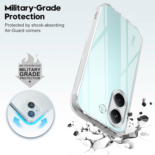 Image of Jkobi Silicone Back Cover Case for Poco X8 Pro (Clear Shockproof Case with Camera Protection | Soft and Flexible | Transparent)
