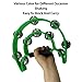 YAYUZEST Half Moon Musical Tambourine Double Row Metal Jingles Hand Held Percussion Tambourines Musical Instrumen with Ergonomic Handle Grip for Adults Church KTV Party (Green)