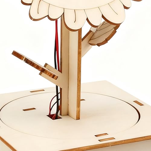 Wooden Sunflowers Construction Solar Tracking Set Demonstrating Phototropism Principle Ideal for Classroom Solar Tracking Wooden Model for Physics Education & Light-Following Desk - Image 7