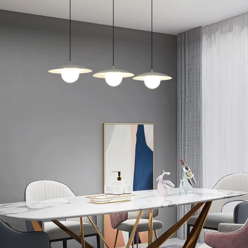 Suspension luminaire blanche pour salle à manger et îlot de cuisine