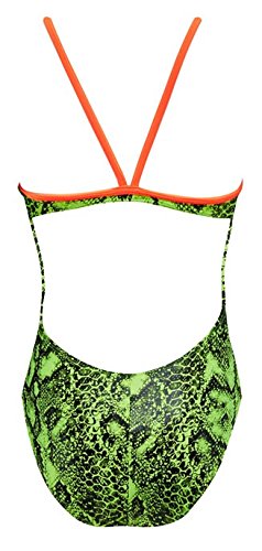 The Finals Women's Gecko Non Foil Wing Back Swimsuit, Green/Black, Size 30