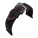 Produktbild 20mm/21mm/22mm/23mm/24mm Nylon und Lederband Herren Classic Pin Schnalle Uhrenarmband Militär Art Wasserdicht Armband, Schwarz, Rot, Schwarz 23mm