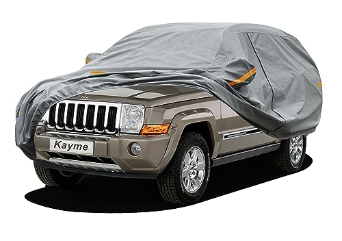 Image of Kayme Heavy Duty SUV Car Cover Custom Fit Jeep Commander (2006-2025) Waterproof All Weather for Automobiles, Full Exterior Covers Sun Rain UV Protection.（Deliver About 3-10 Days）