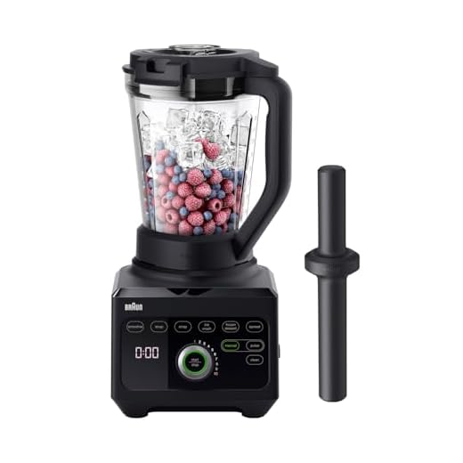 Braun PowerBlend 9 JB9040 Standmixer mit einzigartiger dreieckiger Karaffe, 10 manuelle Geschwindigkeitsstufen, 1600 W Motor, leicht zu reinigen, schwarz