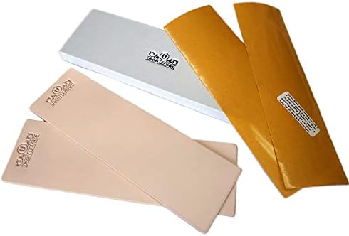 Pack of 2 Leather Honing Strop 3 inch by 10 inch with Double-Sided Adhesive Tape | 2 Knife Sharpening Strops by Upon Leather