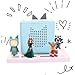 Taladad for Tonie Shelf, Tonies Storage for Toniebox 1 and Toniebox 2 Tonie Figures Creative Tonies Magnetic Shelf for,Tonie Box Player 10-30 Characters (Pink)