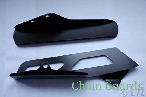 XKMT-Black Chain Guards Cover Compatible With 2005 2006 Gsx-R 1000 Gsxr1000 No Logo [B015R0UNAE]