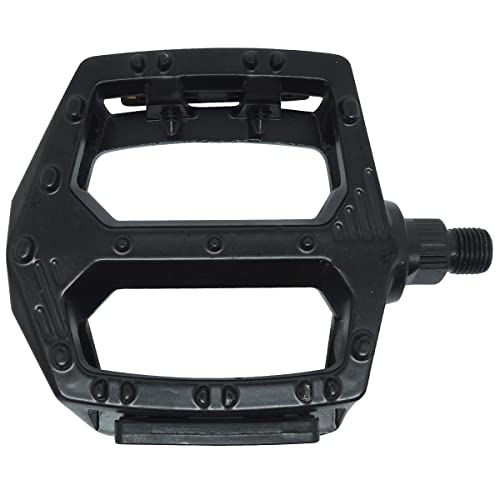 Pedal Calypso Plataforma Em Alumínio Com Reflerotes Eixo 1/2 Preto