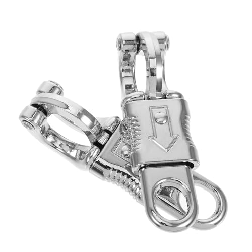 jojofuny Lot de 2 Clips en Alliage de Zinc pour Laisse de Chien Double Sécurité, Accessoires Polyvalents pour Paquet à Dos et Bagages Argentés