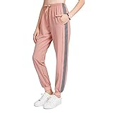newlashua Women's High Waisted Joggers Pants Sweatpants Running Gym Workout Pants XL Pink 102