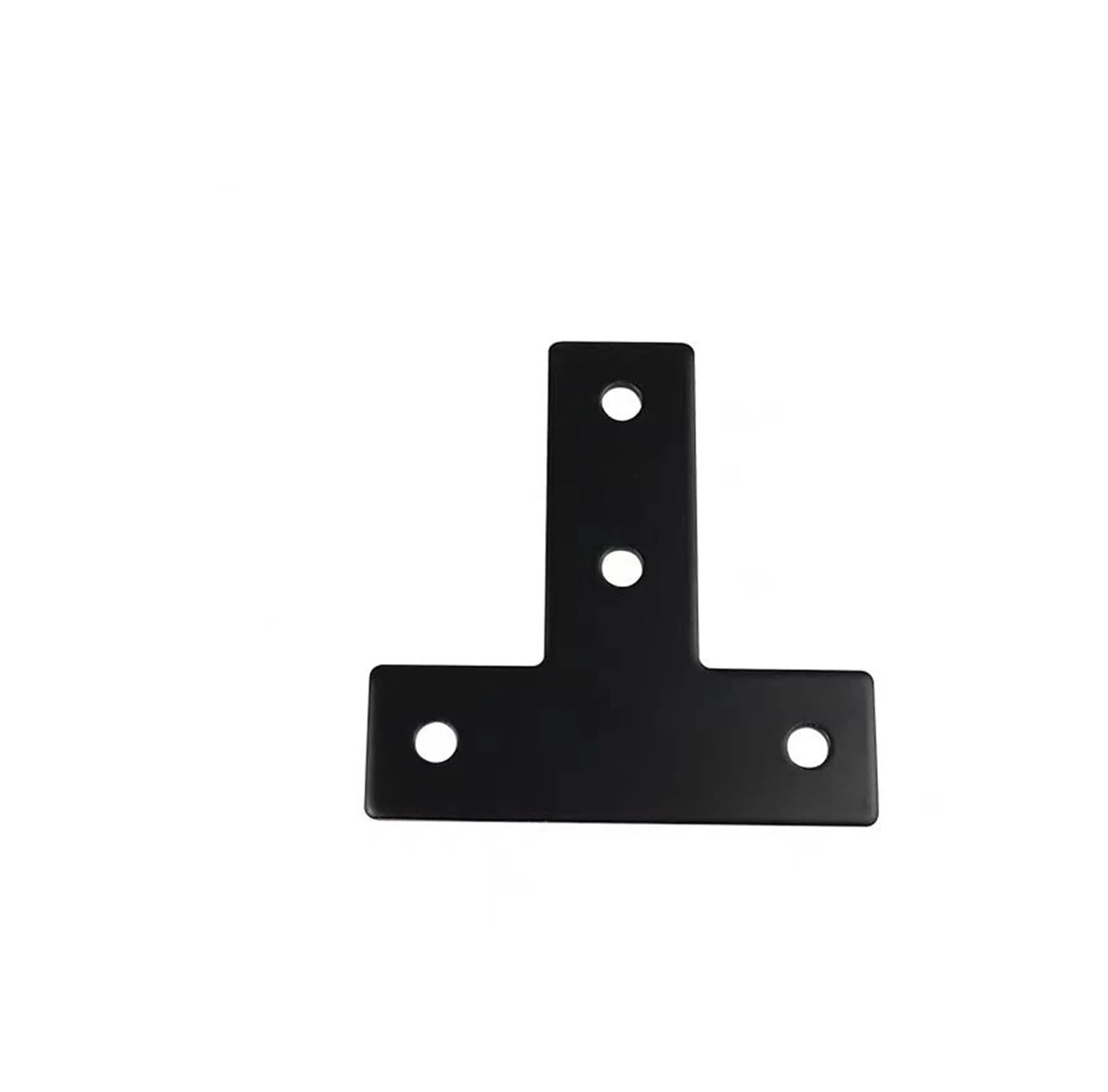 Plaque de Connexion Noire Renforcée pour Profilé Aluminium, Finition Angle Droit