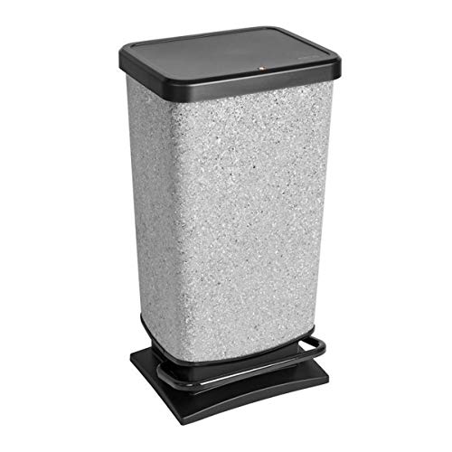 Image of Rotho Paso 40 Litre Pedal Bin, Granite
