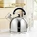 MAXCOOK Whistling Tea Kettle for Stovetop, 5L Stainless Steel Tea pot Kettles,Striped frosted water pot, Large kettle teapot with Cool Touch Ergonomic Handle(Mirror Polish)