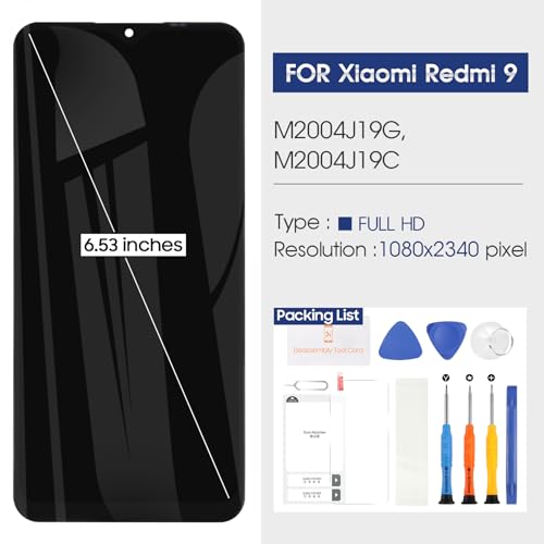 Écran LCD pour Xiaomi Redmi 9 tactile numériseur assemblée M2004J19G