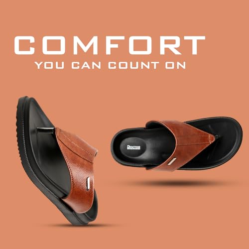 Image of DOCTOR HEALTH SUPER SOFT Men's Orthopedic Slippers | Anti-Skid Comfort Footwear for Heel Pain & Everyday Wear | Lightweight PU Sole Flip-Flops for Men